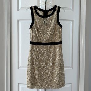 BCBG PARIS- Beige Lace Dress Size 8